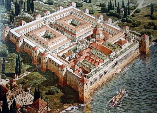 historický plán Diokleciánova paláce